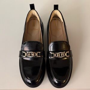 Sam Edelman Christy Loafer 
Color: Black with Gold Accent